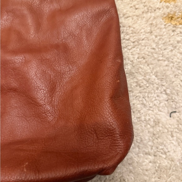 Baggu Leather Tote in Saddle Brown - Picture 3 of 7